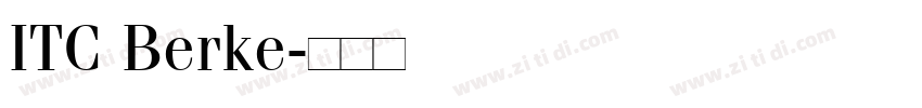 ITC Berke字体转换